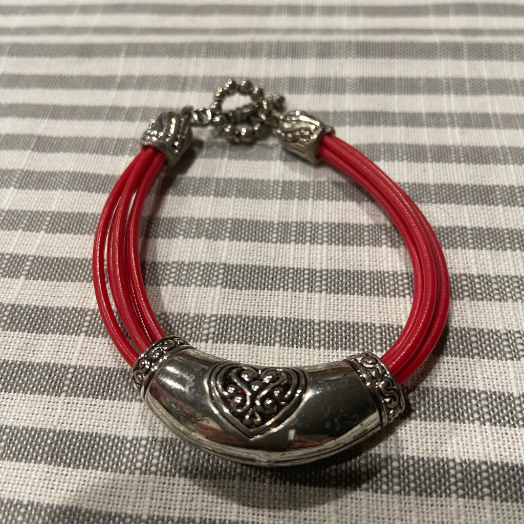 Brighton Red Leather Cord Bracelet 35$
